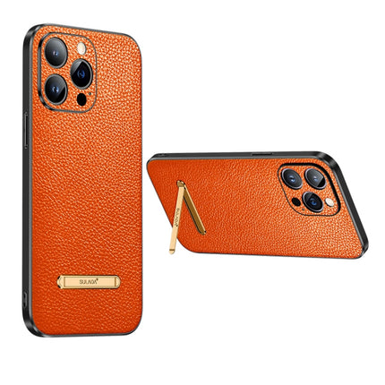 SULADA Invisible Bracket Leather Back Cover Phone Case, For iPhone 13, For iPhone 13 Pro, For iPhone 13 Pro Max