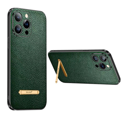 SULADA Invisible Bracket Leather Back Cover Phone Case, For iPhone 13, For iPhone 13 Pro, For iPhone 13 Pro Max