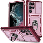 For Samsung Galaxy S22 Ultra 5G / Pink+Red