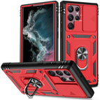 For Samsung Galaxy S22 Ultra 5G / Red+Black