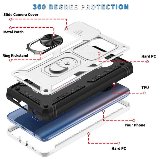 Sliding Camera Cover TPU + PC Phone Case, For Xiaomi Poco X3 NFC