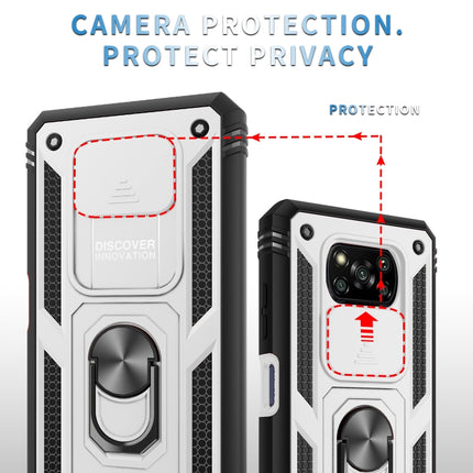 Sliding Camera Cover TPU + PC Phone Case, For Xiaomi Poco X3 NFC