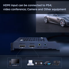 EZCAP 324B 4K HD Video Game Conference Capture Live Card, 324B