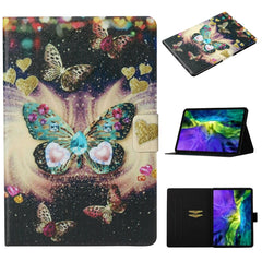 Horizontale Klapphülle aus Leder mit farbigem Zeichenmuster, Halterung und Kartensteckplatz sowie Schlaf-/Weckfunktion, für iPad Pro 11 (2020), für iPad mini 5/4/3/2/1, für iPad 10.2, für iPad Pro 10.5, für iPad Air/Air 2