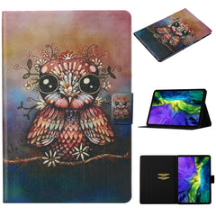 Horizontale Klapphülle aus Leder mit farbigem Zeichenmuster, Halterung und Kartensteckplatz sowie Schlaf-/Weckfunktion, für iPad Pro 11 (2020), für iPad mini 5/4/3/2/1, für iPad 10.2, für iPad Pro 10.5, für iPad Air/Air 2