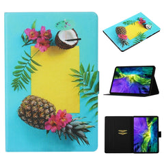Horizontale Klapphülle aus Leder mit farbigem Zeichenmuster, Halterung und Kartensteckplatz sowie Schlaf-/Weckfunktion, für iPad Pro 11 (2020), für iPad mini 5/4/3/2/1, für iPad 10.2, für iPad Pro 10.5, für iPad Air/Air 2