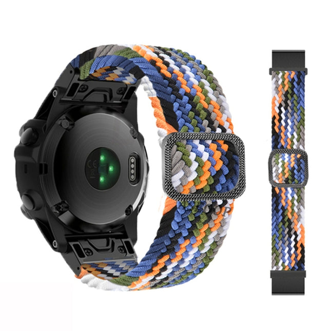 Adjustable Nylon Braided Elasticity Watch Band, For Garmin Fenix 7X