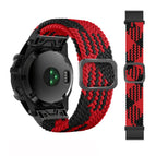 For Garmin Fenix 7X / Red Black