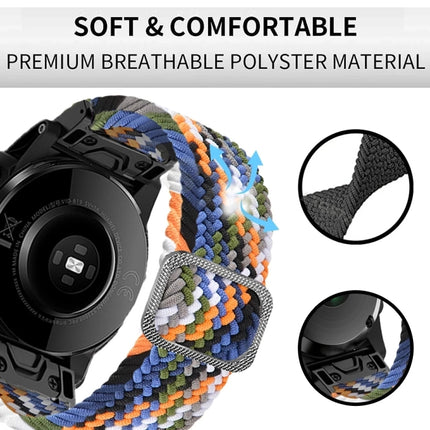 Adjustable Nylon Braided Elasticity Watch Band, For Garmin Fenix 7X