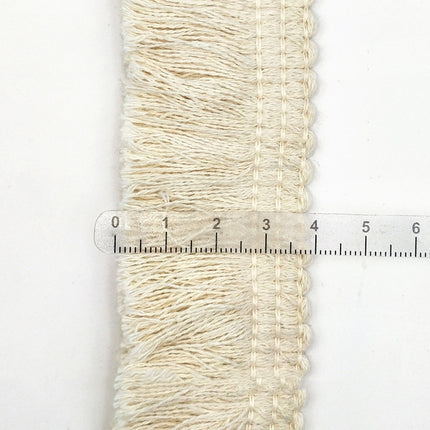 25m 4cm Beige Cotton Thread Tassel Lace Decorative Ribbon For Craft DIY Curtain Home Decorative Clothes Sewing Accessories