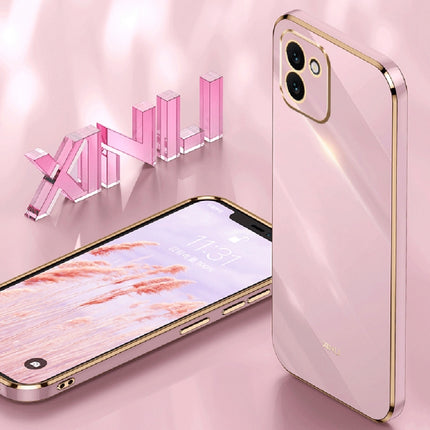 XINLI Straight Edge 6D Electroplate TPU Phone Case, For Samsung Galaxy A03, For Samsung Galaxy A03s, For Samsung Galaxy A50