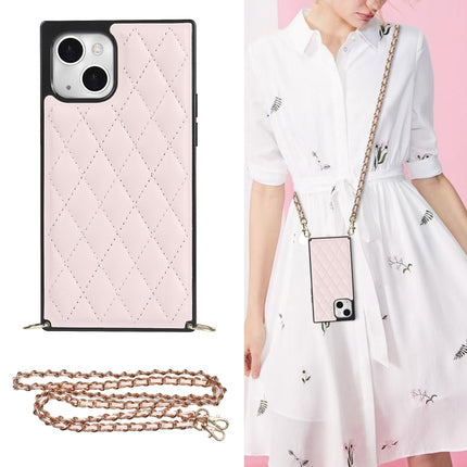 Crossbody Rhombic Microfiber Leather Phone Case, For iPhone 14, For iPhone 14 Plus, For iPhone 14 Pro, For iPhone 14 Pro Max