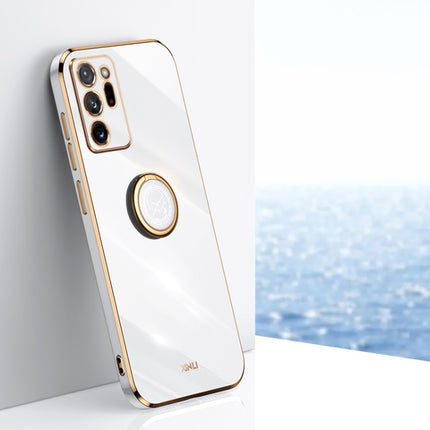 XINLI Straight Edge 6D Electroplate TPU Phone Case with Ring Holder, For Samsung Galaxy S22 Ultra 5G, For Samsung Galaxy Note20, For Samsung Galaxy Note20 Ultra