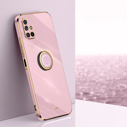 XINLI Straight Edge 6D Electroplate TPU Phone Case with Ring Holder, For Samsung Galaxy Note10, For Samsung Galaxy M53 5G, For Samsung Galaxy M51