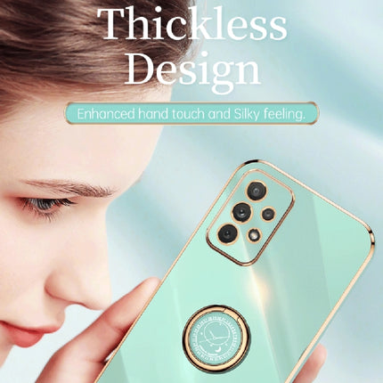 XINLI Straight Edge 6D Electroplate TPU Phone Case with Ring Holder, For Samsung Galaxy A73 5G, For Samsung Galaxy A53 5G, For Samsung Galaxy A33 5G
