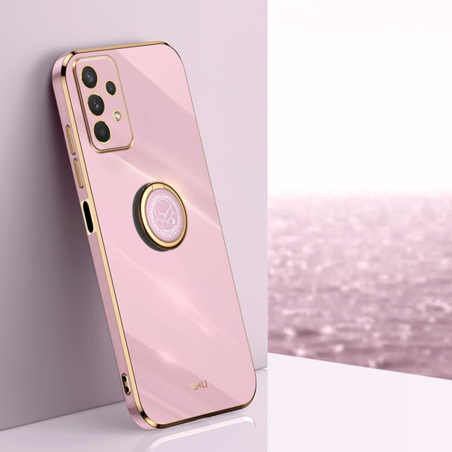 XINLI Straight Edge 6D Electroplate TPU Phone Case with Ring Holder, For Samsung Galaxy A32 5G, For Samsung Galaxy A23 5G, For Samsung Galaxy A14 5G