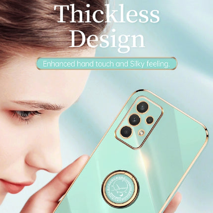 XINLI Straight Edge 6D Electroplate TPU Phone Case with Ring Holder, For Samsung Galaxy A32 5G, For Samsung Galaxy A23 5G, For Samsung Galaxy A14 5G