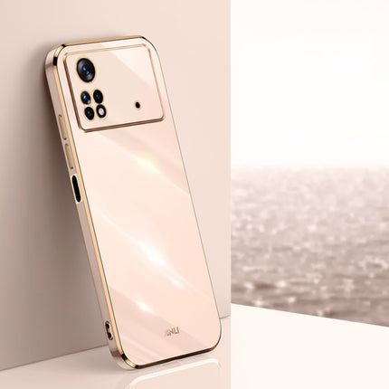 XINLI Straight Edge 6D Electroplate TPU Phone Case, For Xiaomi Poco M4 5G, For Xiaomi Poco M4 Pro, For Xiaomi Poco C40