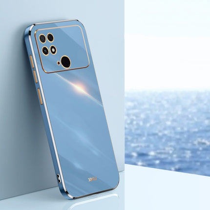 XINLI Straight Edge 6D Electroplate TPU Phone Case, For Xiaomi Poco M4 5G, For Xiaomi Poco M4 Pro, For Xiaomi Poco C40