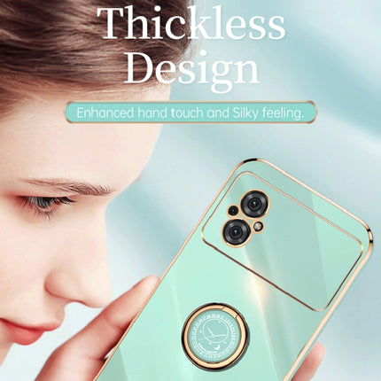 XINLI Straight Edge 6D Electroplate TPU Phone Case with Ring Holder, For Xiaomi Poco M4 5G, For Xiaomi Poco M4 Pro, For Xiaomi Poco C40