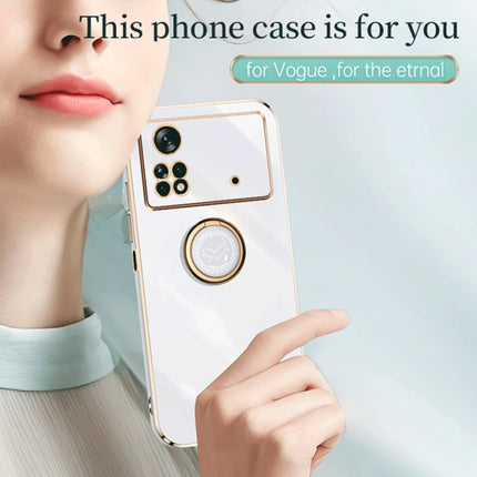 XINLI Straight Edge 6D Electroplate TPU Phone Case with Ring Holder, For Xiaomi Poco X4 Pro 5G, For Xiaomi Civi 2, For Xiaomi 13