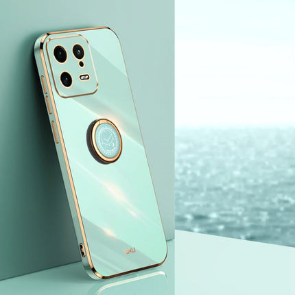 XINLI Straight Edge 6D Electroplate TPU Phone Case with Ring Holder, For Xiaomi Poco X4 Pro 5G, For Xiaomi Civi 2, For Xiaomi 13