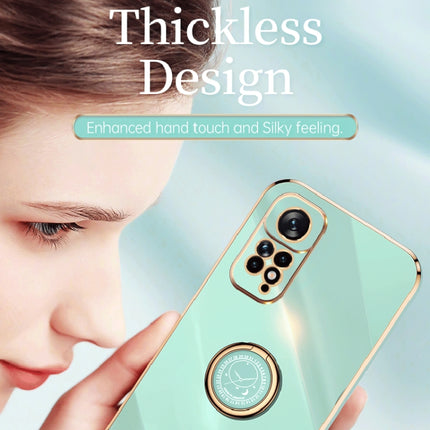 XINLI Straight Edge 6D Electroplate TPU Phone Case with Ring Holder, For Xiaomi Redmi Note 11 4G Foreign, For Xiaomi Redmi Note 11E, For Xiaomi Redmi Note 11 Pro 4G/5G Foreign