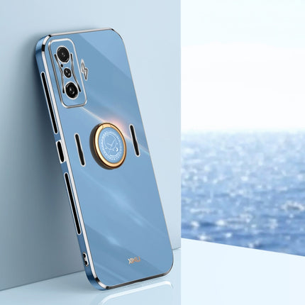 XINLI Straight Edge 6D Electroplate TPU Phone Case with Ring Holder, For Xiaomi Redmi K50 Pro, For Xiaomi Redmi K50 Gaming, For Xiaomi Redmi A1 4G