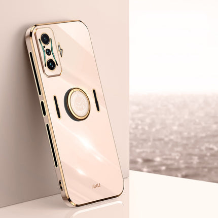 XINLI Straight Edge 6D Electroplate TPU Phone Case with Ring Holder, For Xiaomi Redmi K50 Pro, For Xiaomi Redmi K50 Gaming, For Xiaomi Redmi A1 4G