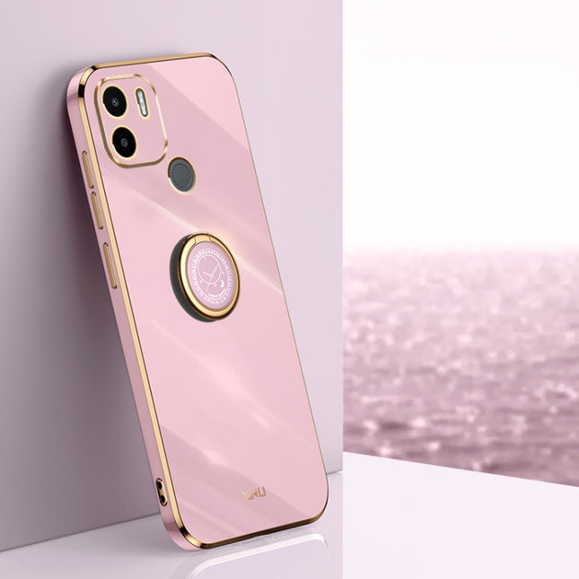 XINLI Straight Edge 6D Electroplate TPU Phone Case with Ring Holder, For Xiaomi Redmi A1+, For Xiaomi Redmi 10A, For Xiaomi Redmi 10C