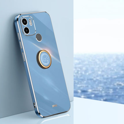 XINLI Straight Edge 6D Electroplate TPU Phone Case with Ring Holder, For Xiaomi Redmi A1+, For Xiaomi Redmi 10A, For Xiaomi Redmi 10C