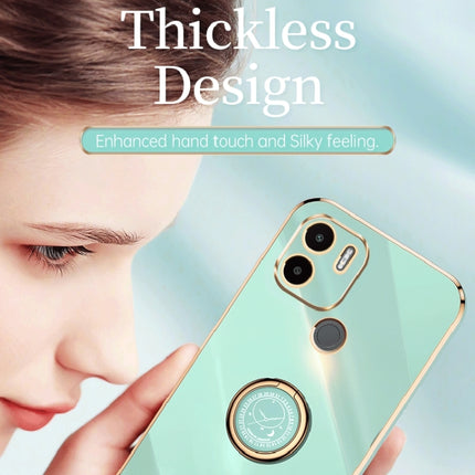 XINLI Straight Edge 6D Electroplate TPU Phone Case with Ring Holder, For Xiaomi Redmi A1+, For Xiaomi Redmi 10A, For Xiaomi Redmi 10C