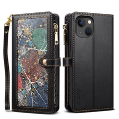 ESEBLE Star Series Lanyard Zipper Wallet RFID Leather Case, For iPhone 14 Pro Max, For iPhone 14 Pro, For iPhone 14, For iPhone 14 Plus, For iPhone 13 Pro Max, For iPhone 13 Pro, For iPhone 13, For iPhone 12 Pro Max