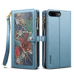 ESEBLE Star Series Lanyard Zipper Wallet RFID Leather Case, For iPhone XR, For iPhone 8 Plus / 7 Plus, For iPhone 6s / 6, For iPhone 6s Plus / 6 Plus