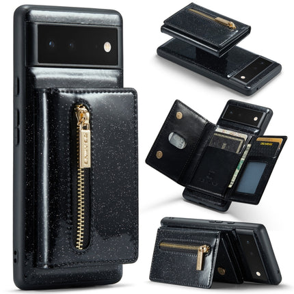DG.MING M3 Series Glitter Powder Card Bag Leather Case, For Google Pixel 6, For Samsung Galaxy S20 FE, For iPhone 11 Pro, For Samsung Galaxy S21 5G, For iPhone 11 Pro Max, For Samsung Galaxy S21 Ultra 5G