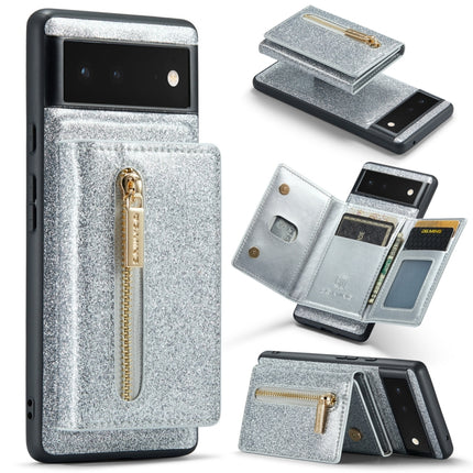 DG.MING M3 Series Glitter Powder Card Bag Leather Case, For Google Pixel 6, For Samsung Galaxy S20 FE, For iPhone 11 Pro, For Samsung Galaxy S21 5G, For iPhone 11 Pro Max, For Samsung Galaxy S21 Ultra 5G