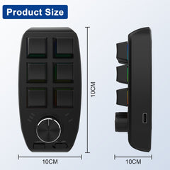 RGB Custom Mechanical Keyboard 6 Keys 1 Knob Programming Gaming Keypad