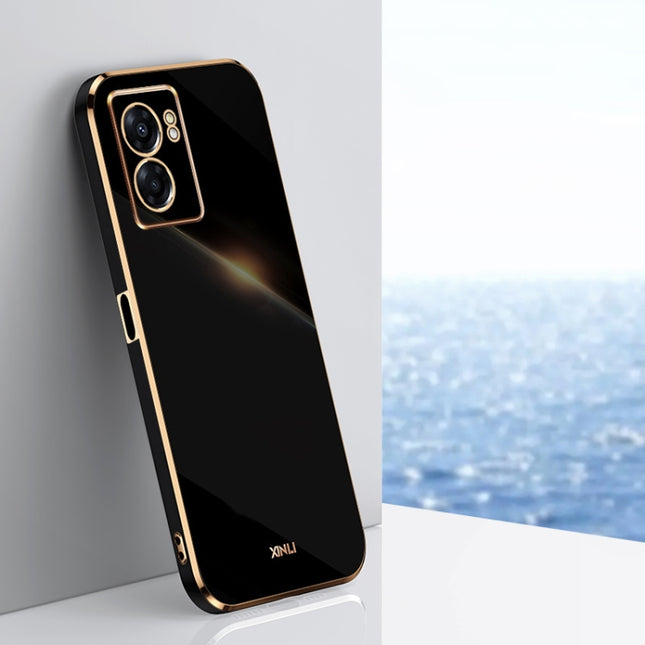 XINLI Straight Edge 6D Electroplate TPU Phone Case, For OPPO A57, For OPPO A95 5G, For OPPO A96