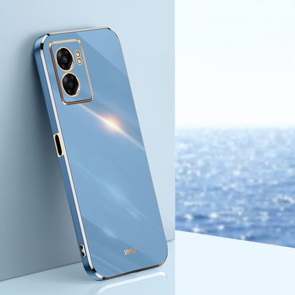 XINLI Straight Edge 6D Electroplate TPU Phone Case, For OPPO A57, For OPPO A95 5G, For OPPO A96