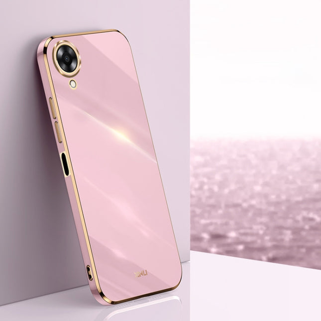 XINLI Straight Edge 6D Electroplate TPU Phone Case, For OPPO A17k, For OPPO A36, For OPPO A58 5G