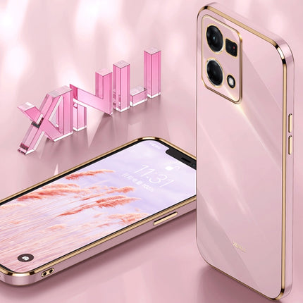 XINLI Straight Edge 6D Electroplate TPU Phone Case, For OPPO Reno7 4G Global, For OPPO Reno7 SE, For OPPO Reno7 Global