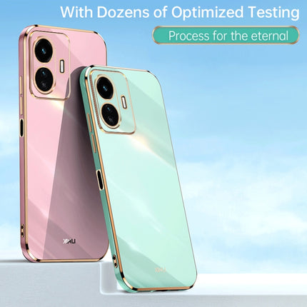 XINLI Straight Edge 6D Electroplate TPU Phone Case, For vivo Y77 5G Global