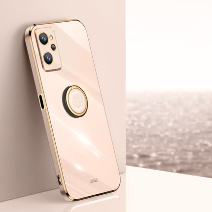 XINLI Straight Edge 6D Electroplate TPU Phone Case with Ring Holder, For Realme GT2 Explorer Master 5G, For Realme 9i, For Realme 9i 5G