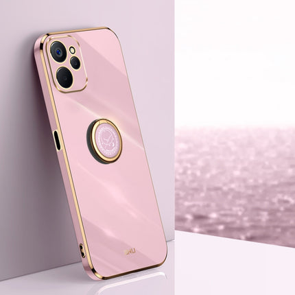 XINLI Straight Edge 6D Electroplate TPU Phone Case with Ring Holder, For Realme GT2 Explorer Master 5G, For Realme 9i, For Realme 9i 5G