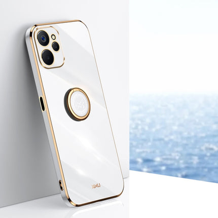 XINLI Straight Edge 6D Electroplate TPU Phone Case with Ring Holder, For Realme GT2 Explorer Master 5G, For Realme 9i, For Realme 9i 5G