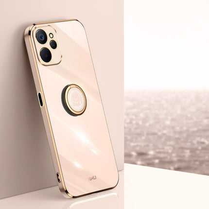 XINLI Straight Edge 6D Electroplate TPU Phone Case with Ring Holder, For Realme GT2 Explorer Master 5G, For Realme 9i, For Realme 9i 5G