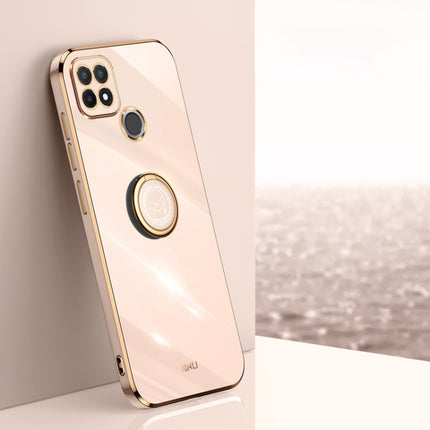 XINLI Straight Edge 6D Electroplate TPU Phone Case with Ring Holder, For Realme 9 Pro, For Realme C20, For Realme C21Y