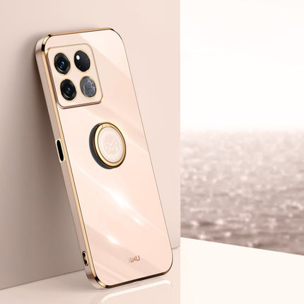 XINLI Straight Edge 6D Electroplate TPU Phone Case with Ring Holder, For OnePlus 10 Pro, For OnePlus Ace, For OnePlus Ace Racing