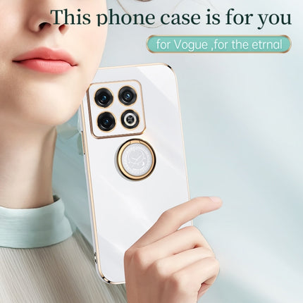 XINLI Straight Edge 6D Electroplate TPU Phone Case with Ring Holder, For OnePlus Ace Pro, For Nothing Phone 1