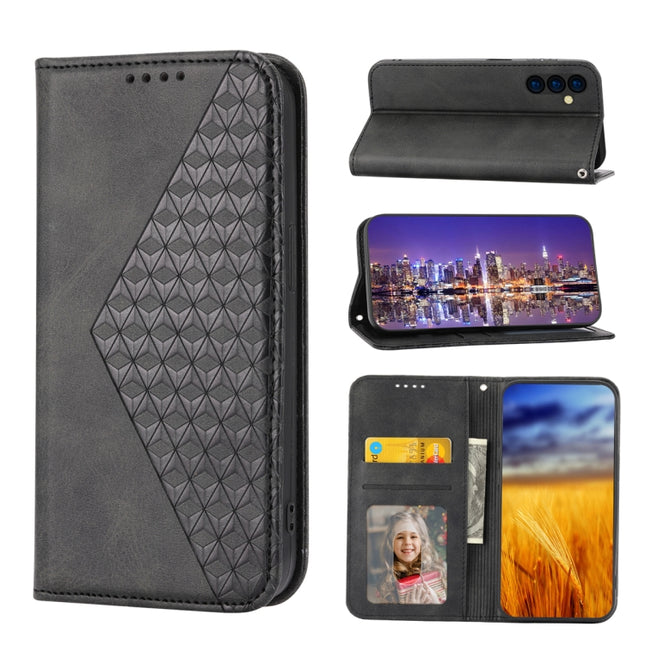 Cubic Grid Calf Texture Magnetic Leather Phone Case, For Samsung Galaxy A54 5G, For Xiaomi 13, For Xiaomi 13 Pro, For Xiaomi Poco C40